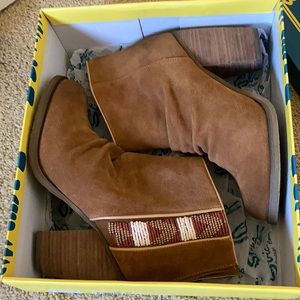 Sbicca Kolli Tan Leather size 8 boots
